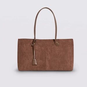 Big suede carry in brown